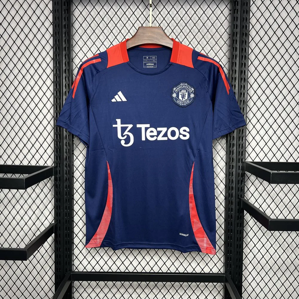 2024/2025 Manchester United Dunkelblau Vorbereitungsspiel Trikot  — main view