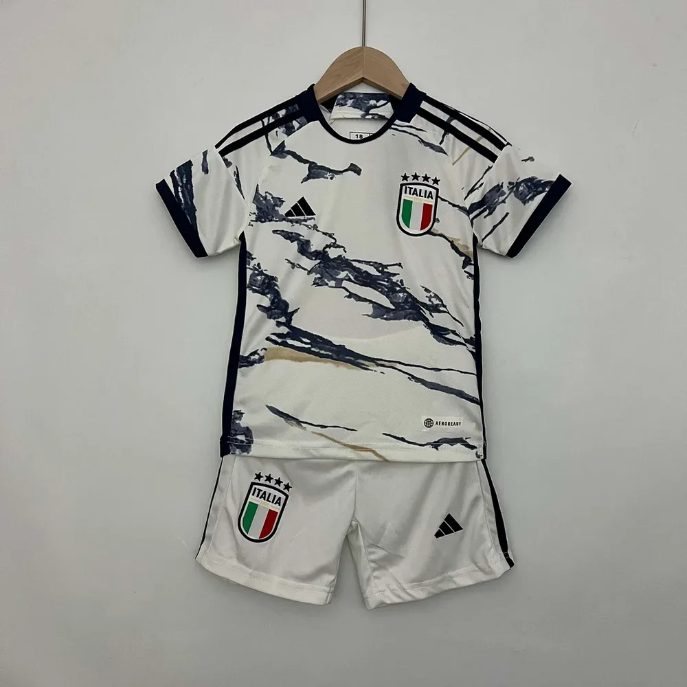 2023 Italy Away Soccer Shirt Kids Size — main view