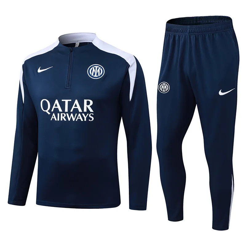 2025/2026 Inter Milán Media Cremallera Chándal Entrenamiento Azul Real Camiseta Fútbol  Set — main view