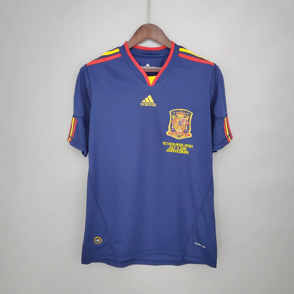 2010 Retro España Visitante Camiseta Fútbol — main view