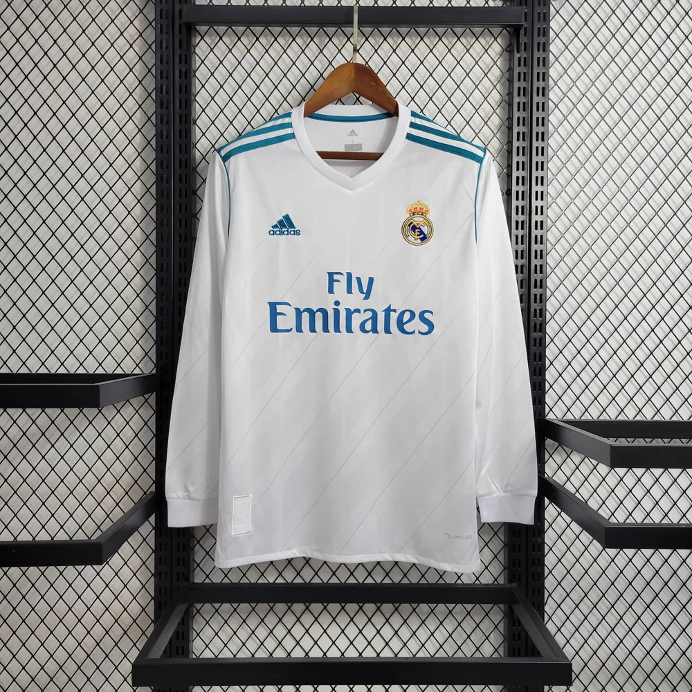2017/2018 Retro Langarm Real Madrid Heim — main view