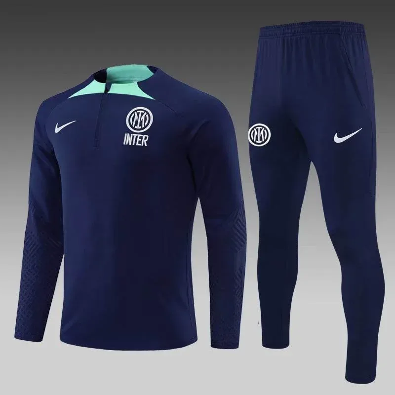 2022/2023 Internazionale Milan Half-Pull Training Suit Royal Blue Football Jersey  Set — main view