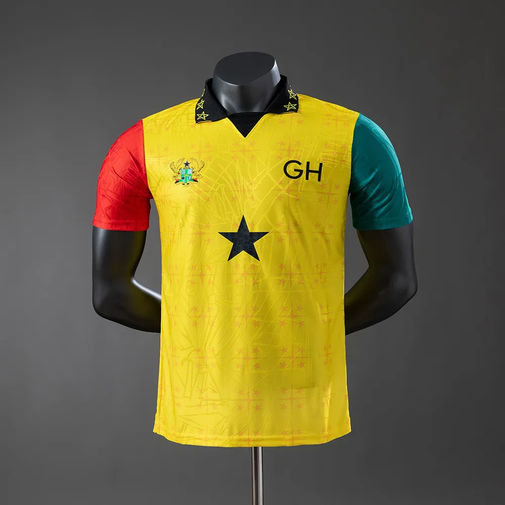 Camisa de Futebol Amarela Edição Comemorativa Nacional Versão Jogador Gana 2025 AAA qualidade fã — main view
