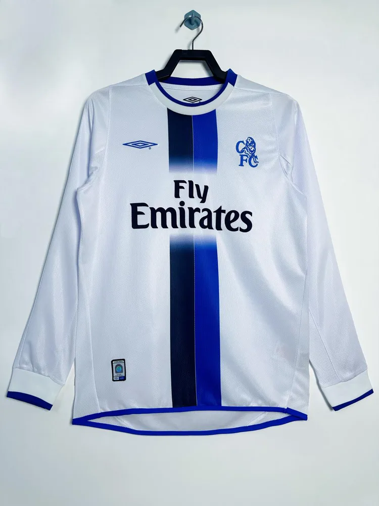Maillot de football extérieur rétro manches longues Chelsea 2003-2005 lande — main view
