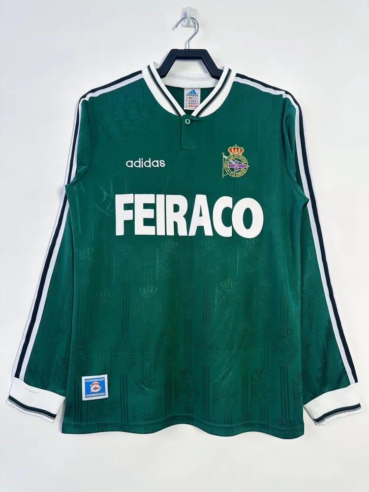 1999-2000 Retro Langarm Deportivo Auswärts Fußballtrikot  — main view