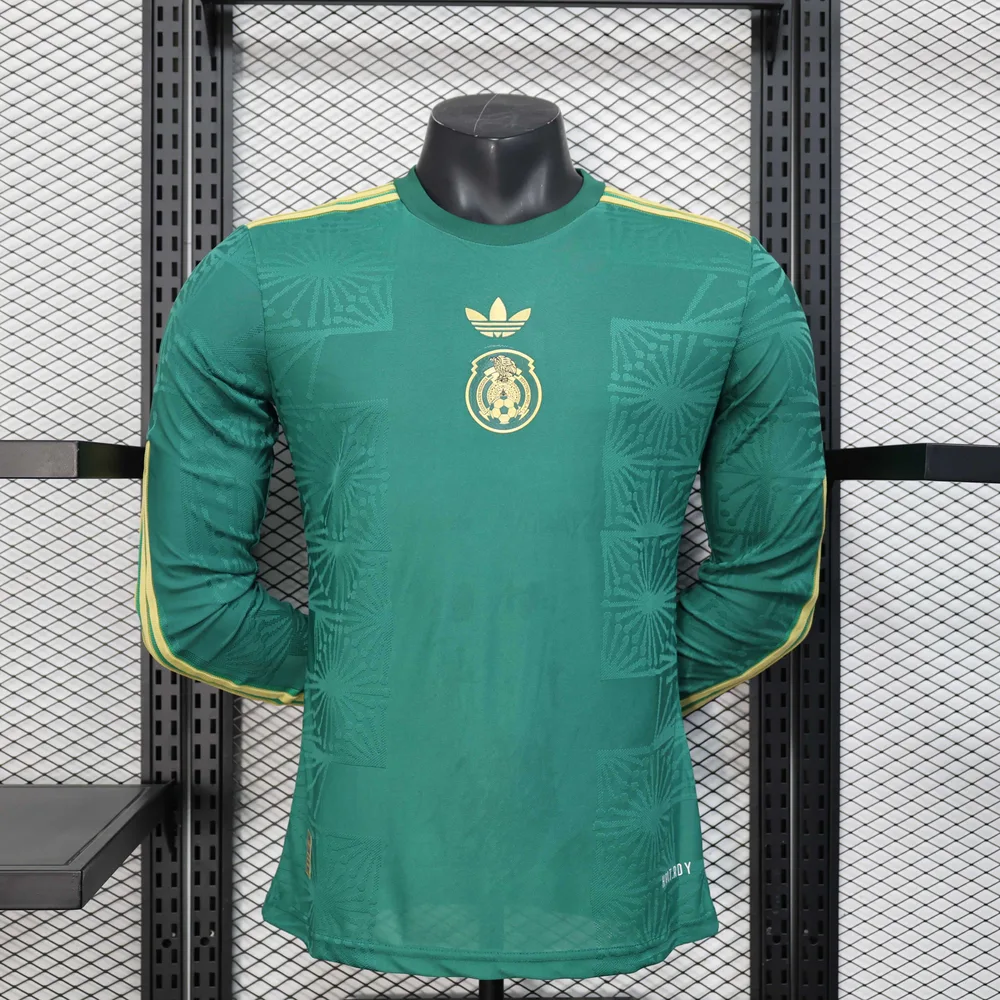 2025/2026 Player Version Langarm Mexiko National Special Edition Grünes Fußballtrikot  — main view