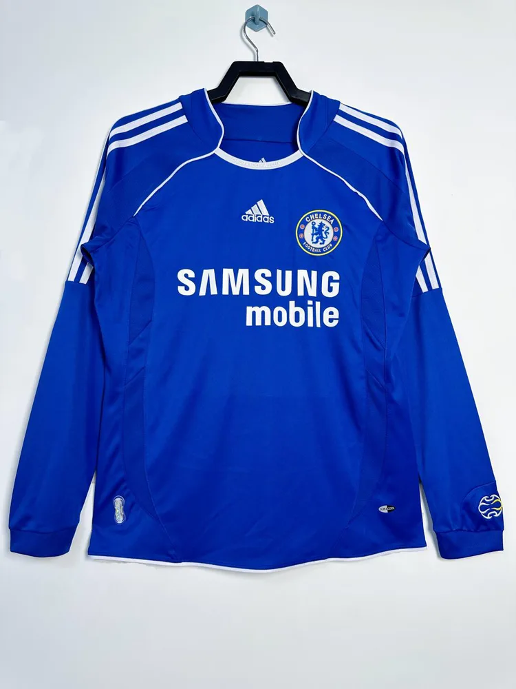 Camisa de Futebol Retro Manga Longa Chelsea Casa 2006-2007  — main view