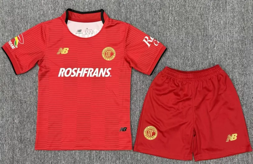 2025/2026 Deportivo Toluca Home Football Jersey  Kids Size — main view