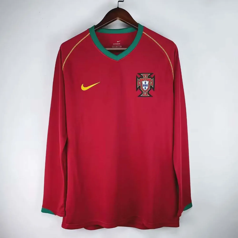 Camiseta de Fútbol Retro Manga Larga Portugal Local 2006 — main view