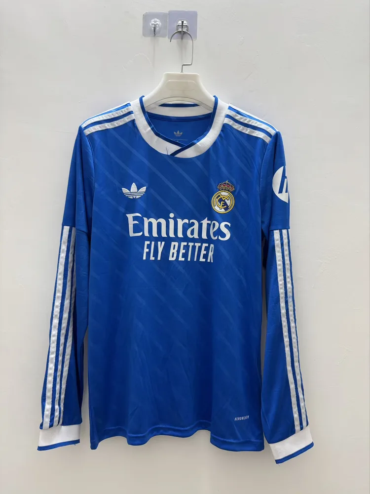 2025/2026 Langarm Real Madrid Drittauswärts-Fußballtrikot  — main view