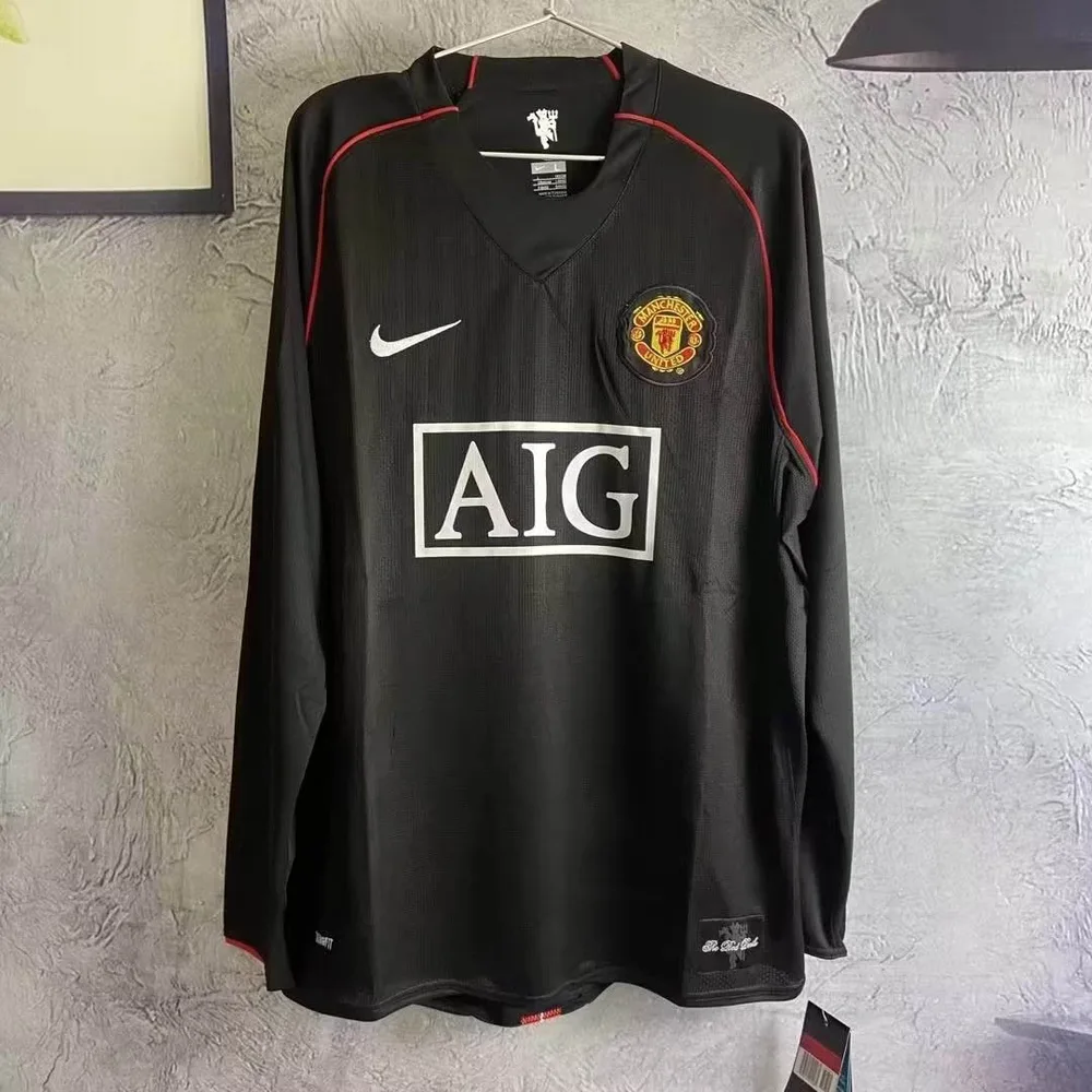 2007/2008 Maillot Rétro Manches Longues Manchester United Third Away Football  — main view