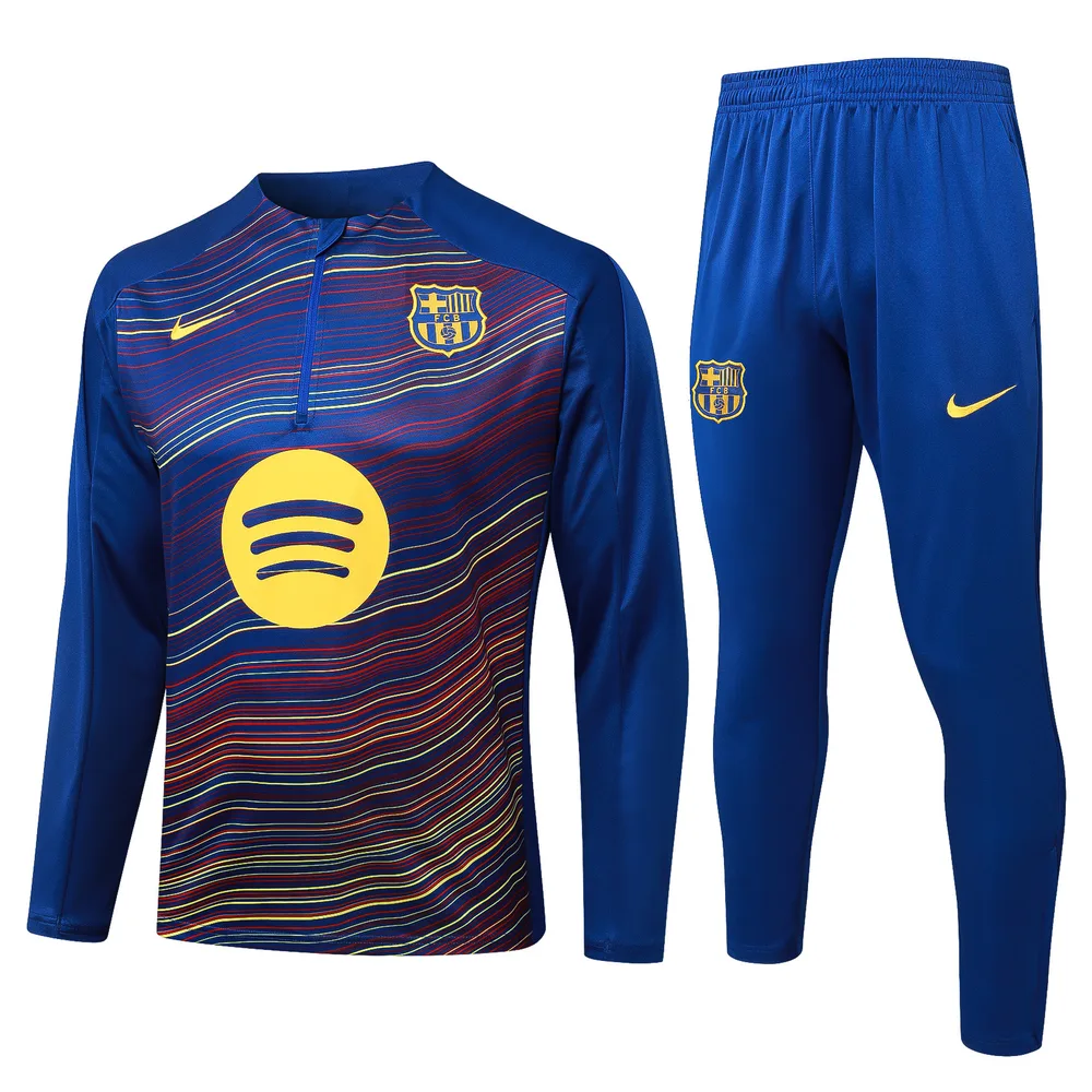 2025/2026 Barcelona Twill inkjet Half-Pull Training Suit Jersey  Set — main view