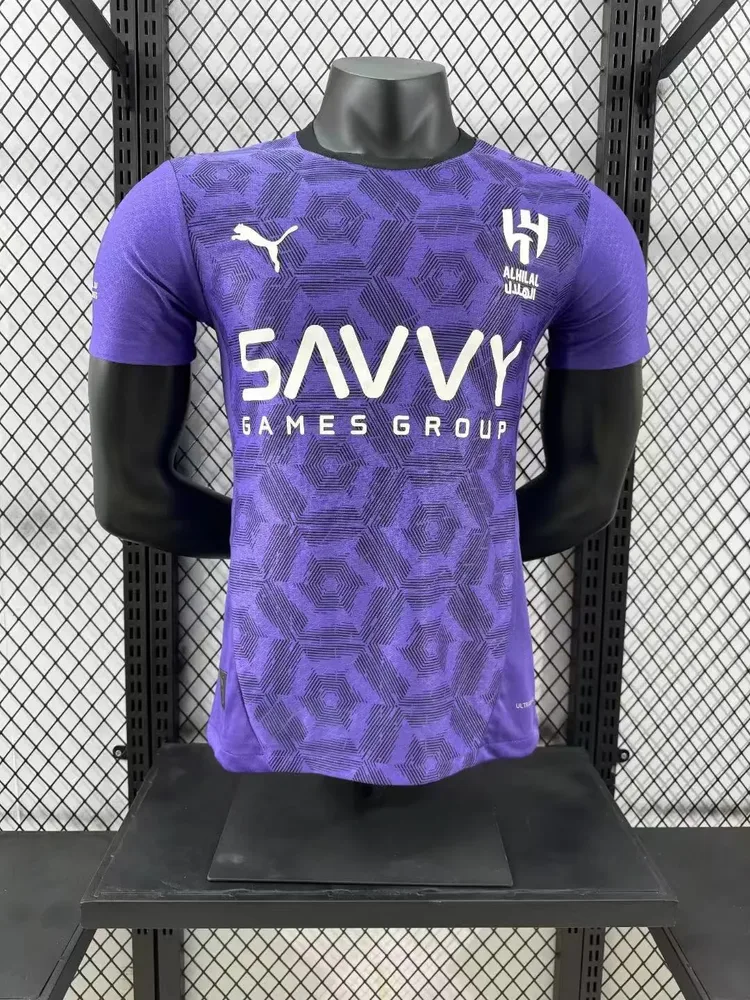 2024/2025 Versión Jugador Al-Hilal Saudi Tercera Equipación Visitante Camiseta de Fútbol  — main view