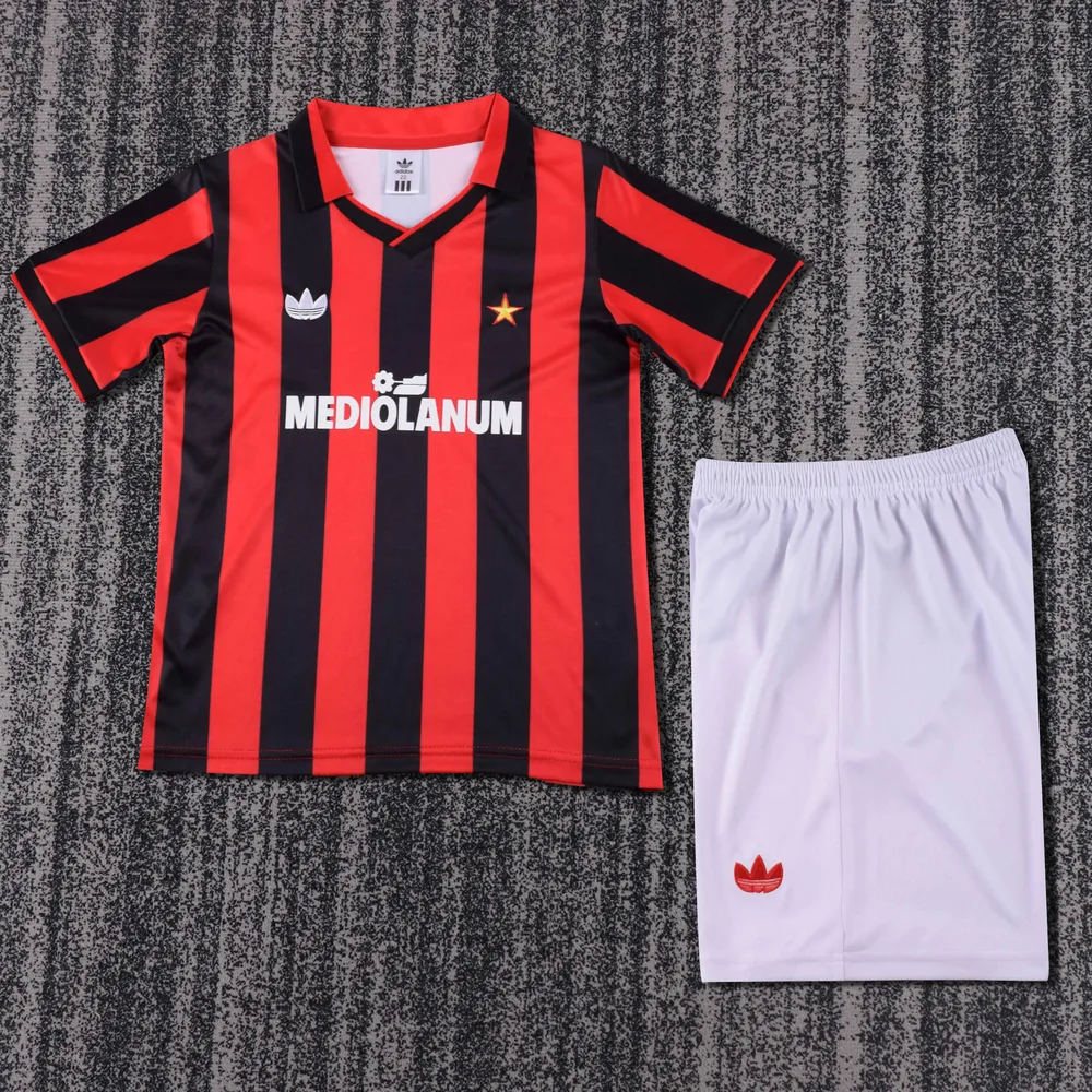 1990-1991 Retro AC Milan Home Football Shirt  Kids Size — main view