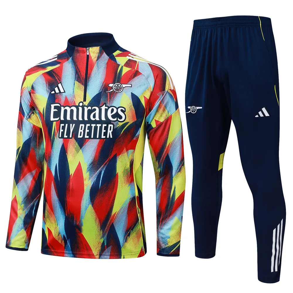 2025/2026 Arsenal Half-Pull Trainingsanzug Farb-Tintenstrahl Fußballtrikot  Set — main view