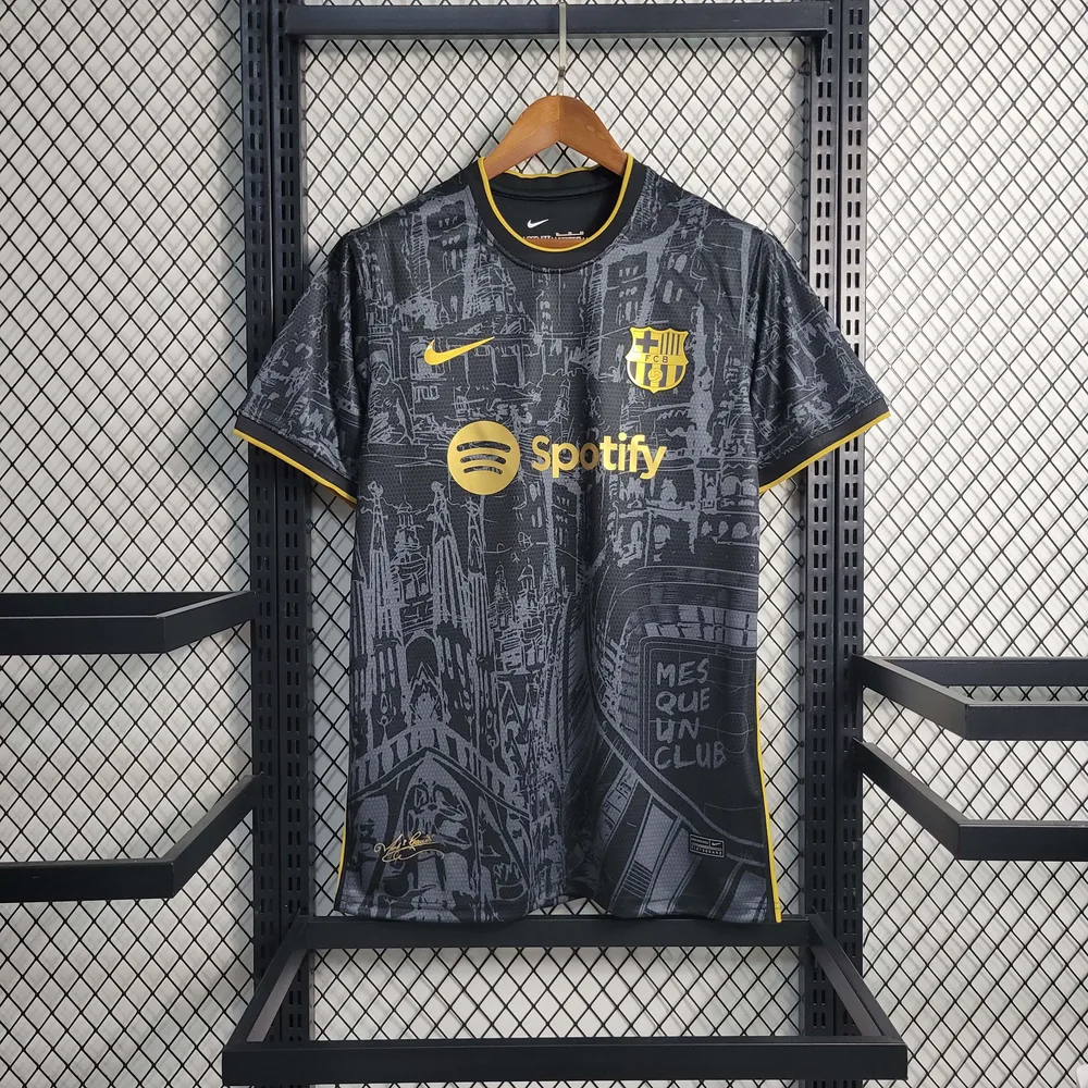Maillot de foot Barcelona édition spéciale noir 2023/2024  — main view