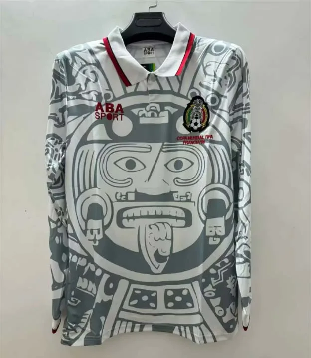 1998 Retro Long Sleeve Mexico Away Football Shirt  — main view