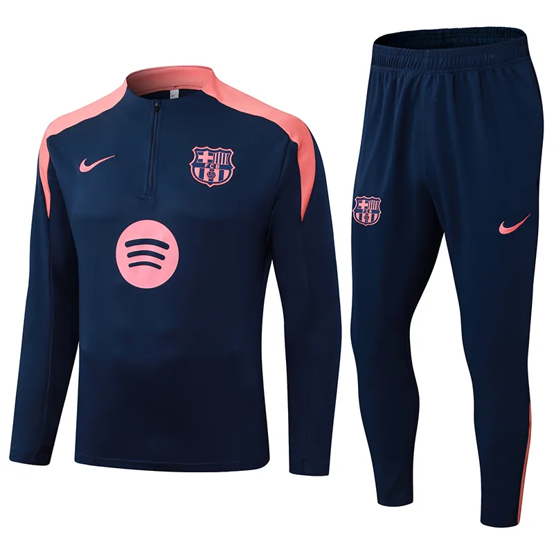 2025/2026 Barcelona Conjunto de Entrenamiento Media Cremallera Azul Real Jersey Set — main view