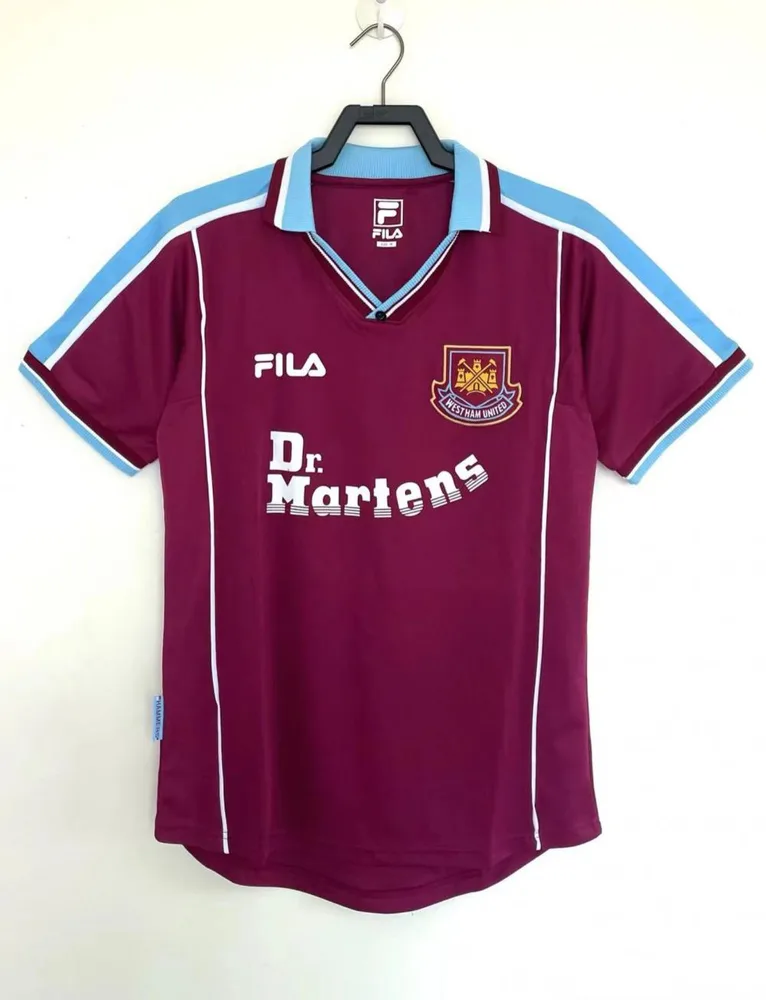 1999-2001 Retro West Ham United Football Shirt Home  — main view