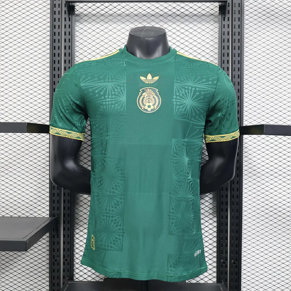 2025 Spielerversion Mexiko National Gold Cup Version Grün Fußballtrikot AAA Fan-Qualität — main view