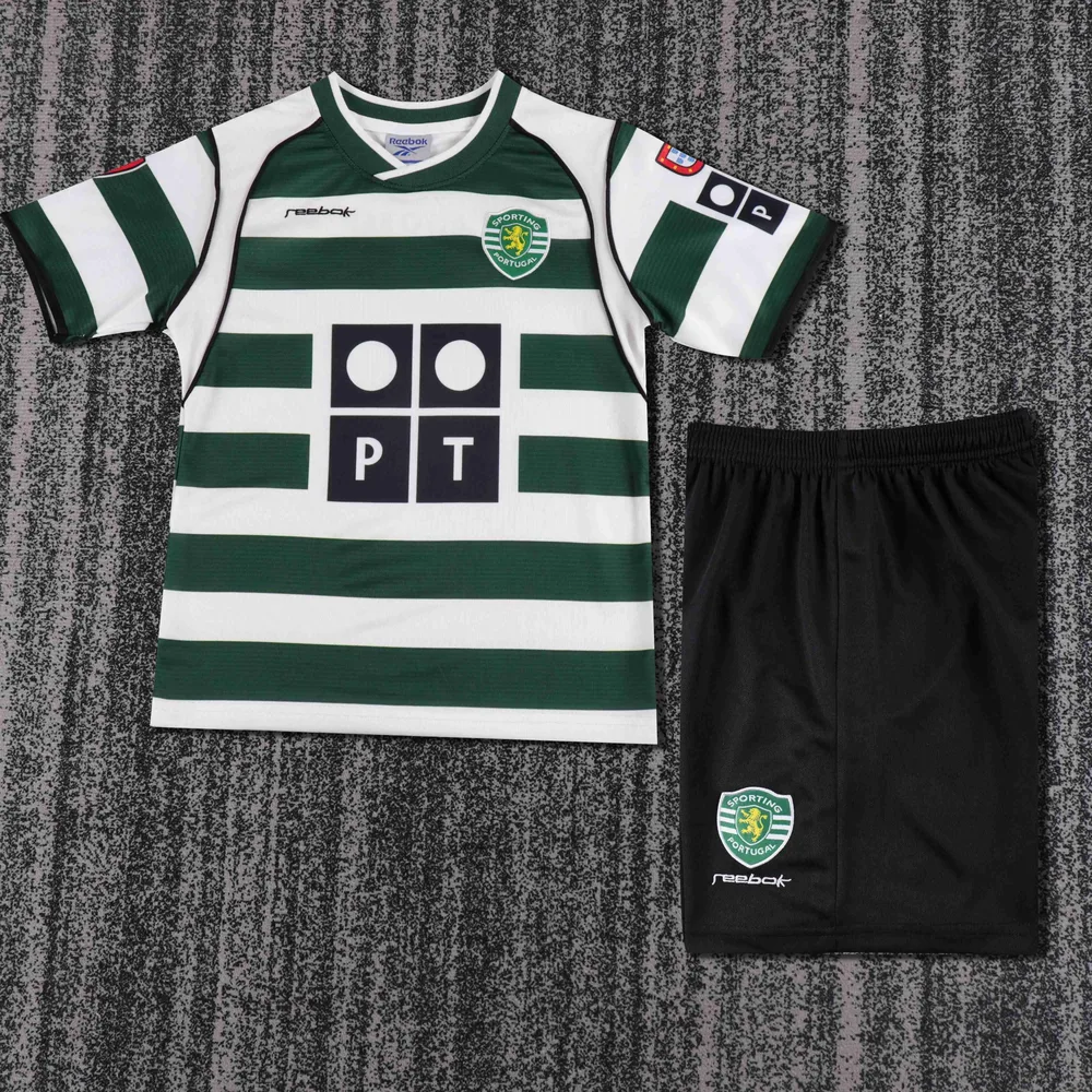2001-2003 Retro Sporting Lissabon Heim-Fußballtrikot  Kindergröße — main view