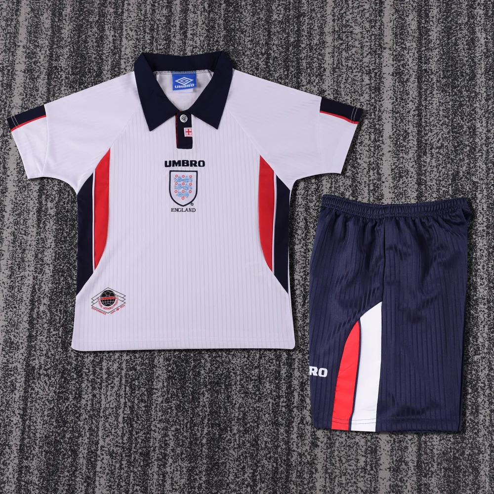 1998 Retro Inglaterra Local Camiseta de Fútbol   Talla Infantil — main view