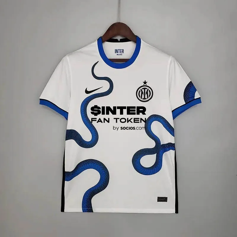 Internazionale Milan Football Jersey White 2021/2022  Away — main view