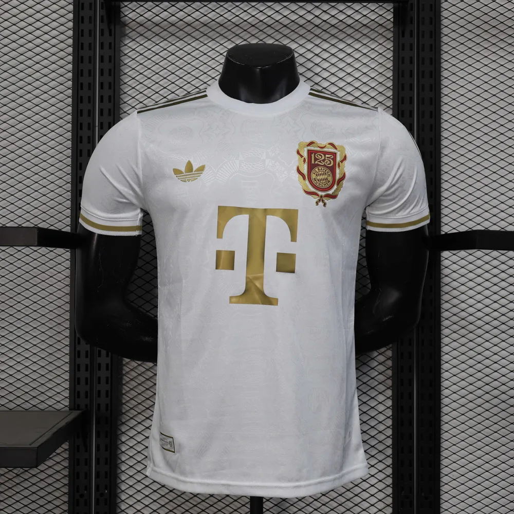 2025/2026 Versión Jugador Bayern Munich 125 Aniversario Camiseta de Fútbol Blanca  — main view
