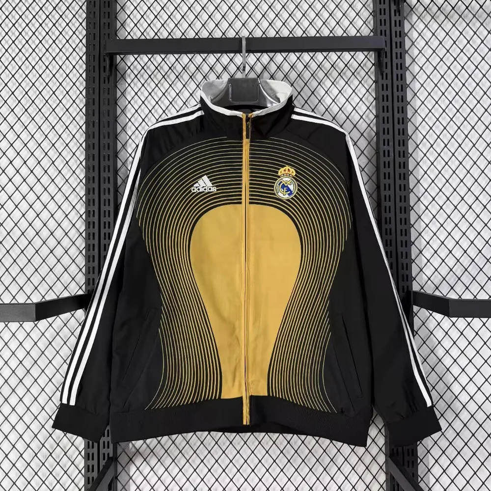 2026/2027 ريال مدريد سترة واقية أسود أصفر قميص كرة قدم  جودة تايلاندية — main view