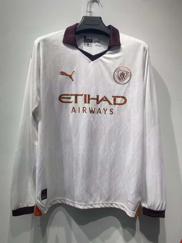 2023/2024 Long Sleeve Manchester City Away Football Shirt  — main view