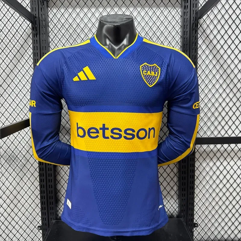 2026/2027 Langarm Spielerversion Boca Juniors Heim Fußballtrikot   — main view