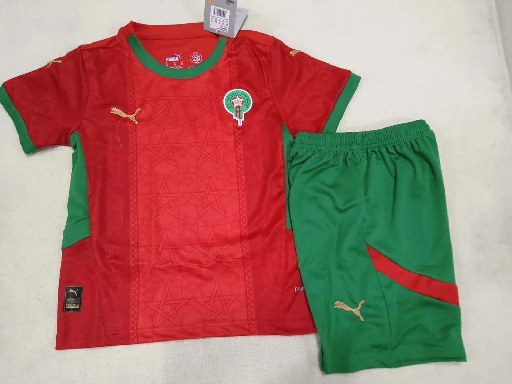 2024/2025 Marokko Nationalmannschaft Heim Fußballtrikot AAA Fan-Qualität Kindergröße — main view