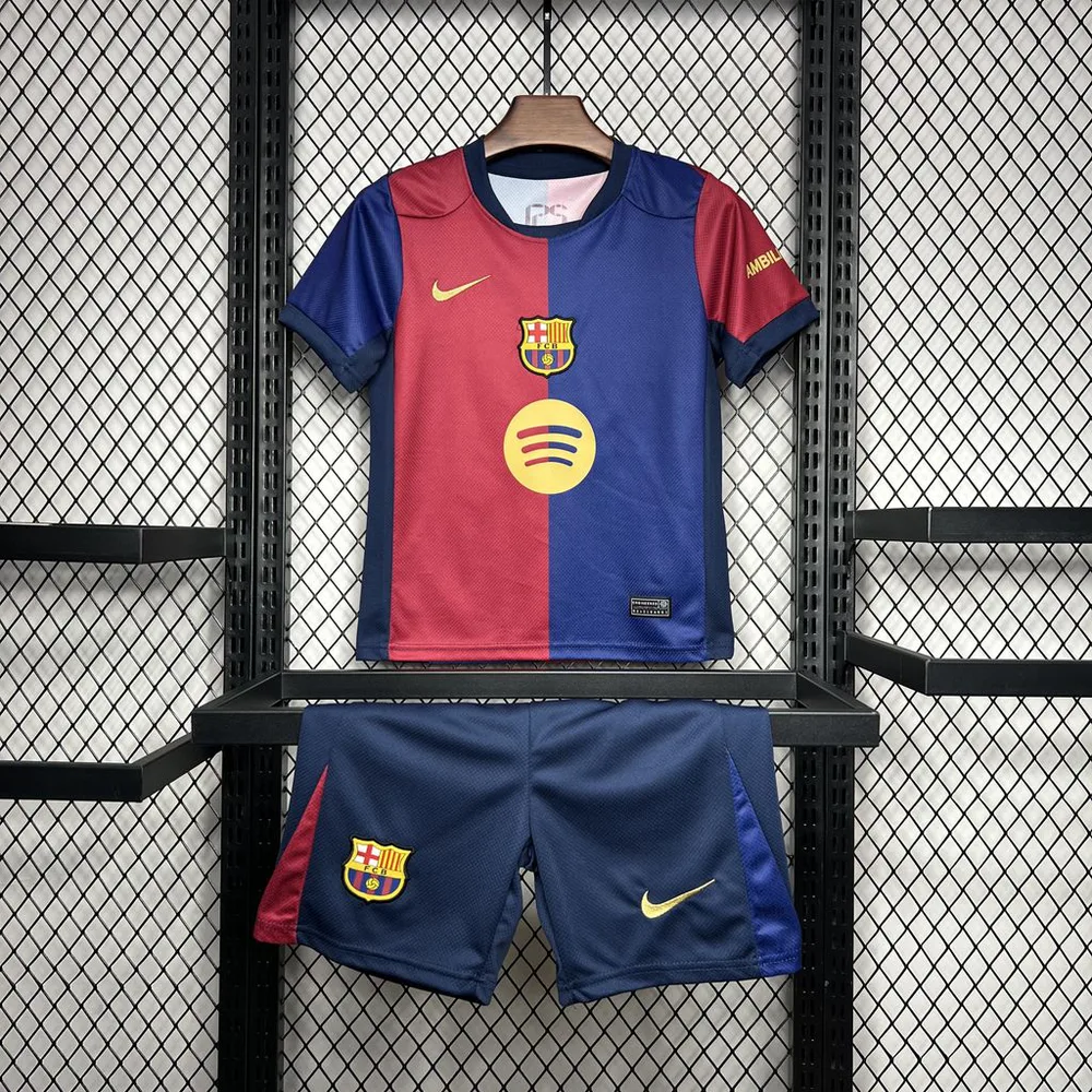 2024/2025 Barcelona Home No Spotify Football Shirt  Kids Size — main view