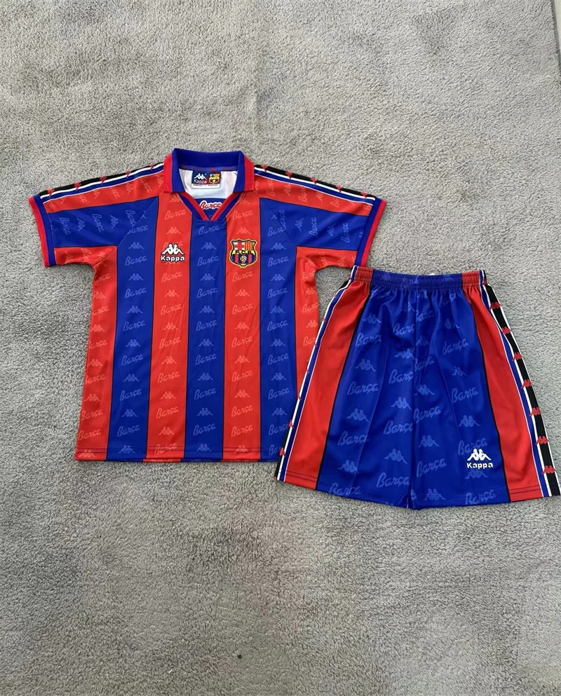 قميص برشلونة المنزلي الرجعي 1996/1997 بجودة تايلاندية مقاس أطفال — main view