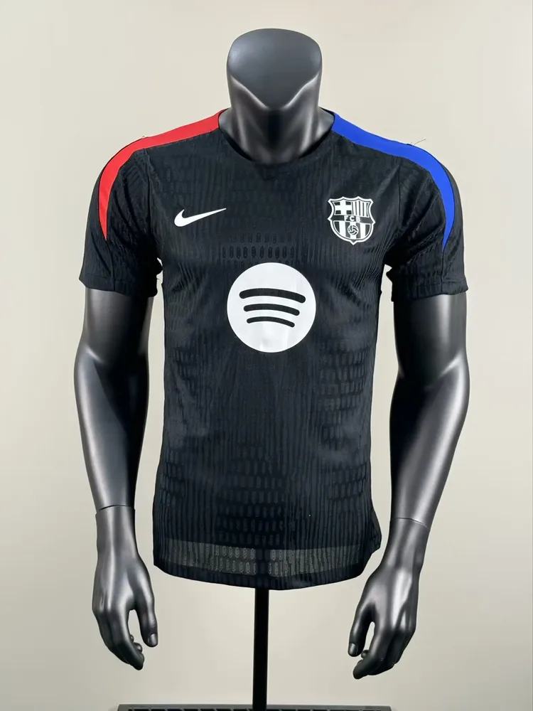 2025/2026 Versão Jogador Camisa de Futebol Treino Preta Barcelona  — main view