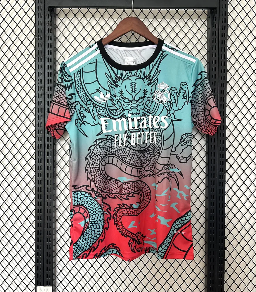 2025/2026 Real Madrid Dragão Tinta Verde Vermelho Edição Especial Camisa de Futebol  — main view
