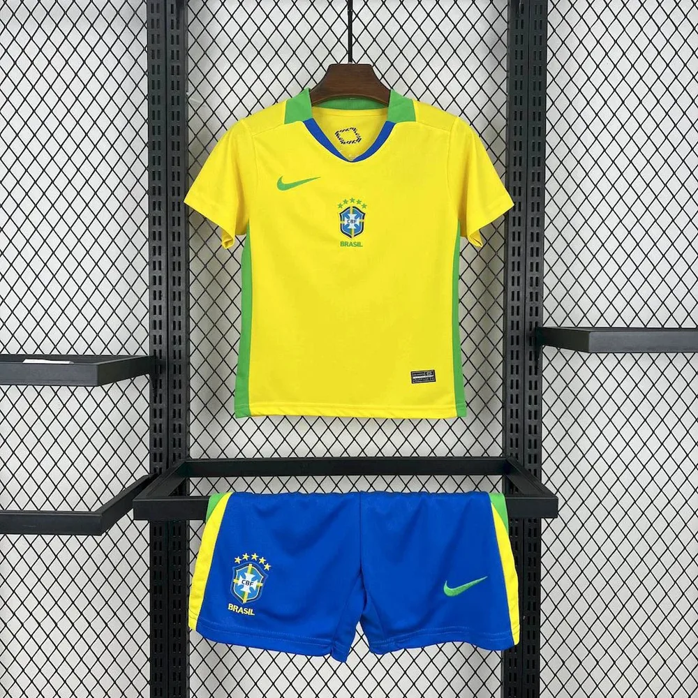 2025 Maillot Domicile Brésil AAA qualité fan Taille Enfant — main view
