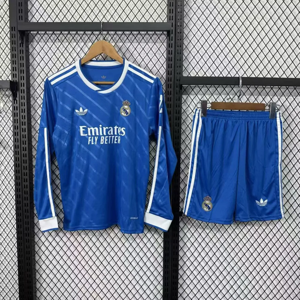 Maillot Football Troisième Extérieur Real Madrid Manches Longues 2025/2026  Taille Enfant — main view