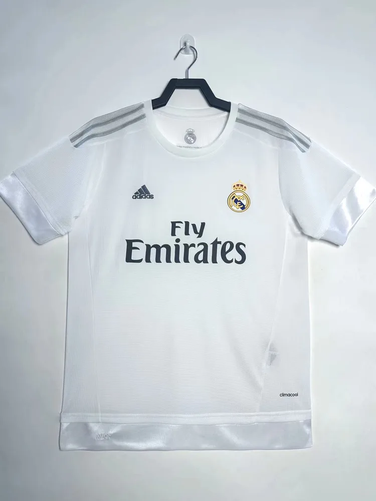 2015/2016 Retro Real Madrid Home Soccer Jersey  — main view