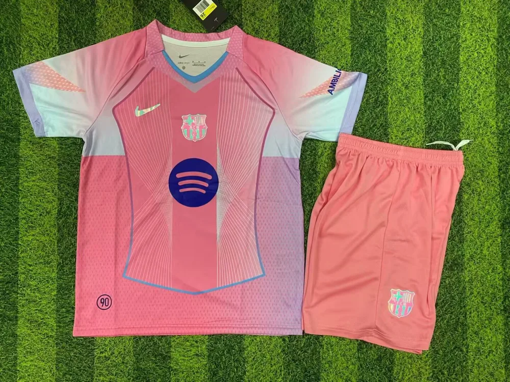 2025/2026 Barcelona Edición Especial Rosa Camiseta  Calidad Thai Talla Infantil — main view