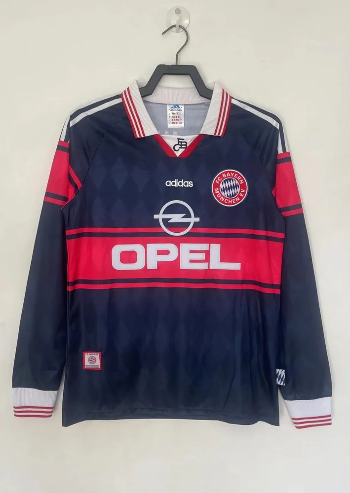 Maillot de football rétro domicile Bayern Munich à manches longues 1997/1999 lande — main view