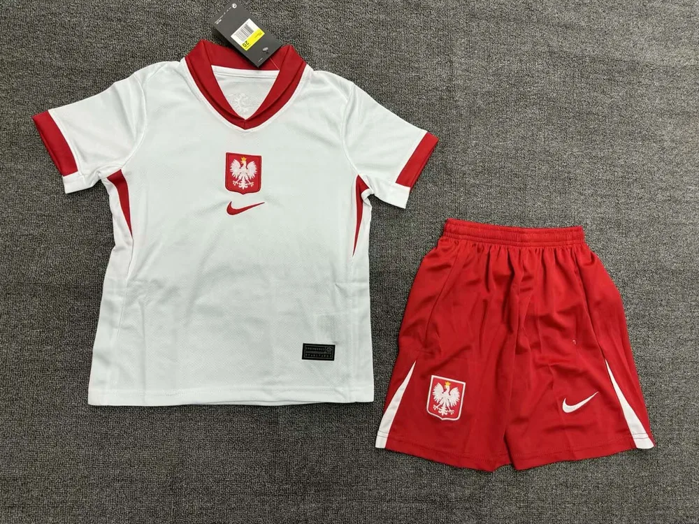 2024 Pologne Domicile Maillot de Foot  Taille Enfant — main view
