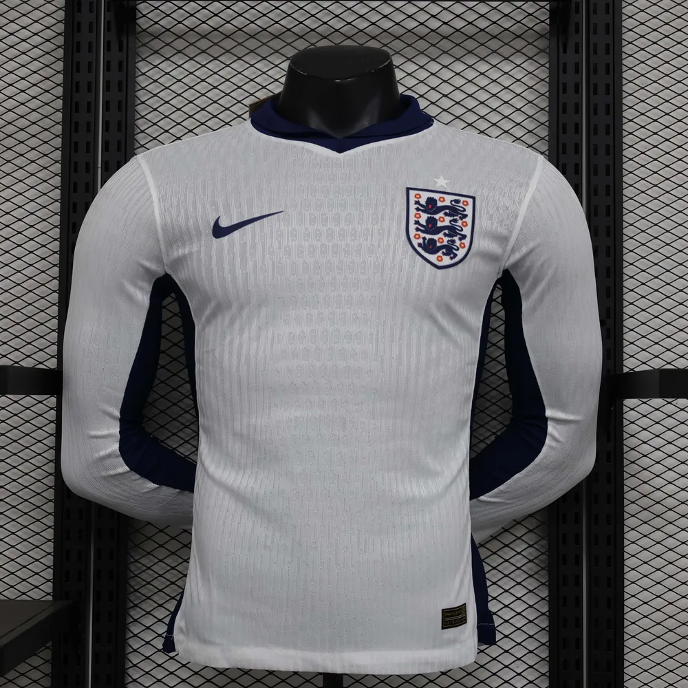 2024 Spielerversion Langarm England Heim Fußballtrikot — main view