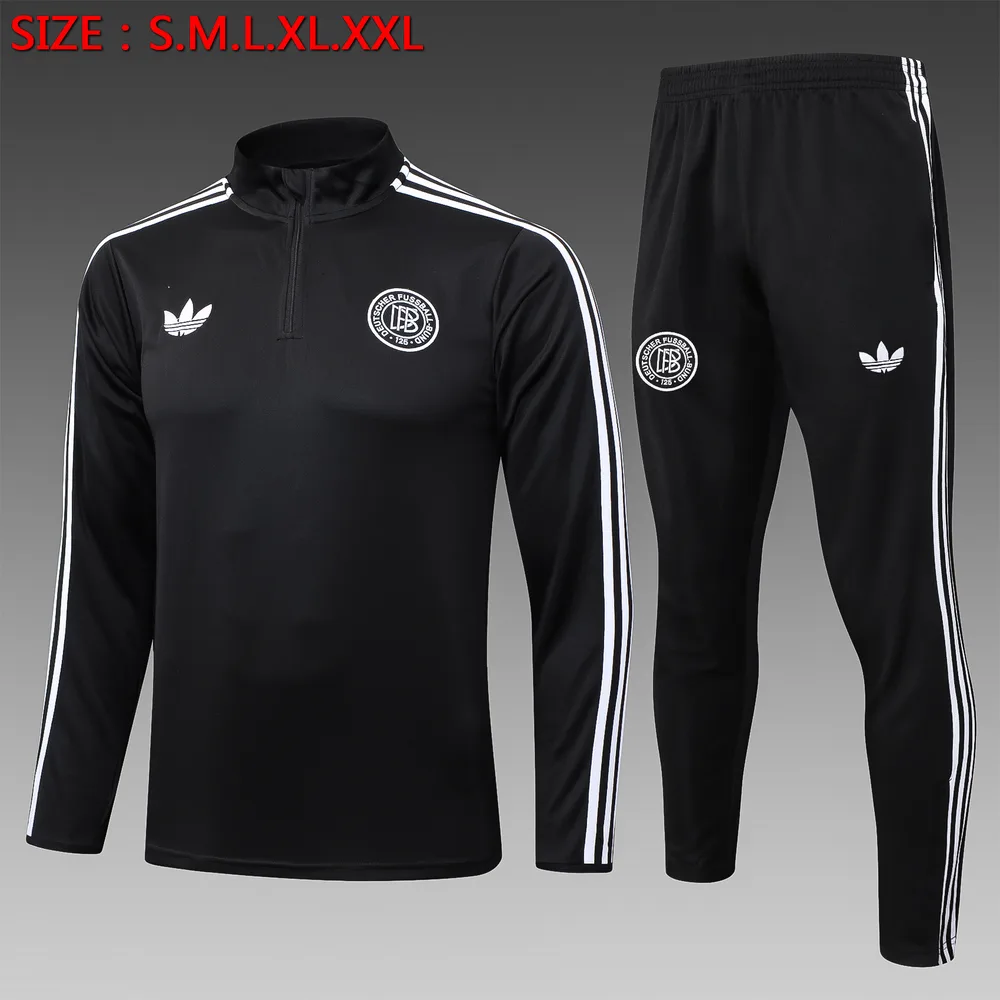 Ensemble d'entraînement demi-zip noir édition 125e anniversaire Allemagne 2025 — main view