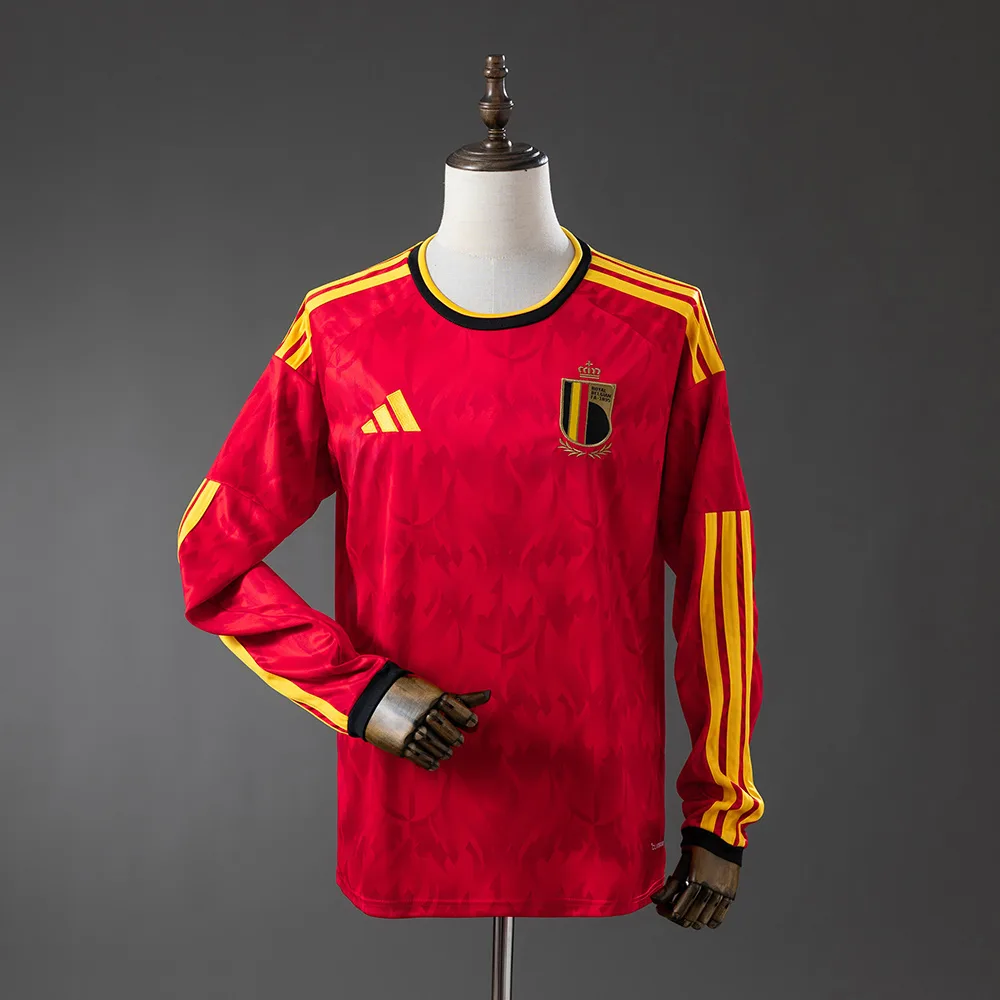 2026 Bélgica Selección Nacional Local Camiseta de Manga Larga AAA Grado Fan — main view