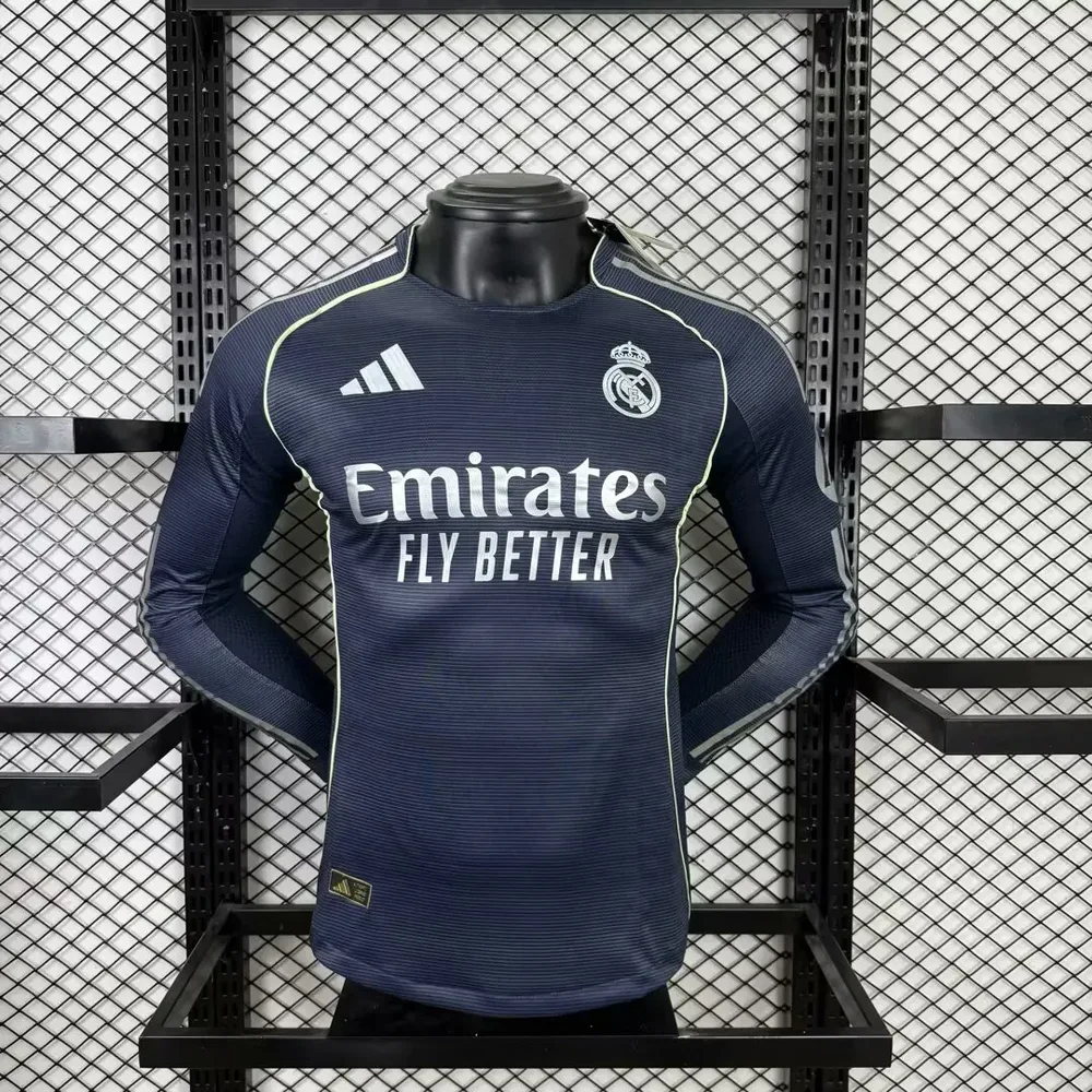 2025/2026 Maillot Extérieur Real Madrid Manches Longues Version Joueur  — main view