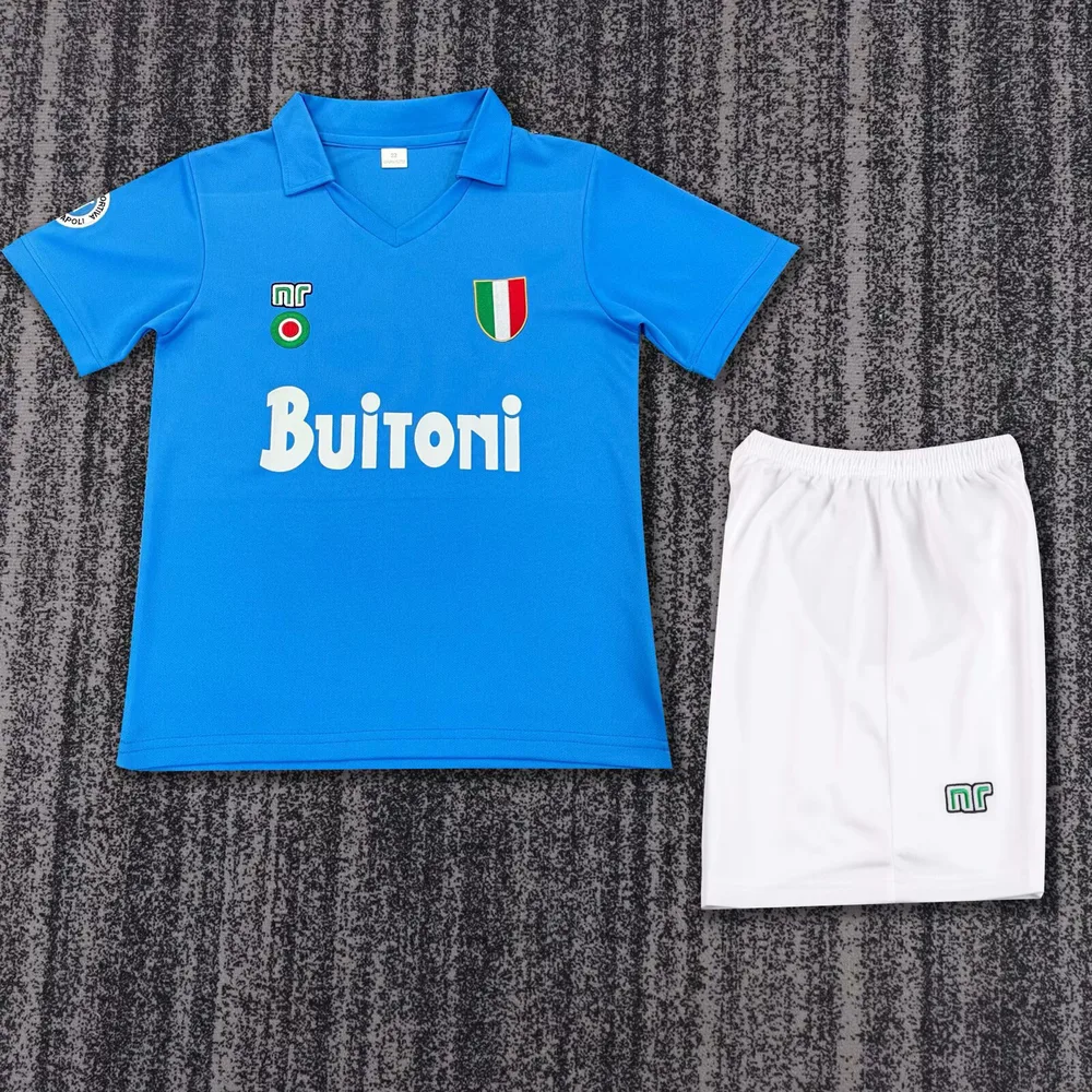 1987-1988 Retro Napoli Home Soccer Jersey  Kids Size — main view