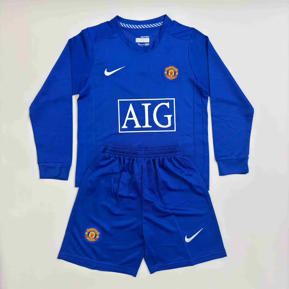 Camisa de Futebol Retro Manchester United Third Away 2008/2009 Manga Longa Tamanho Infantil Qualidade Tailândia — main view