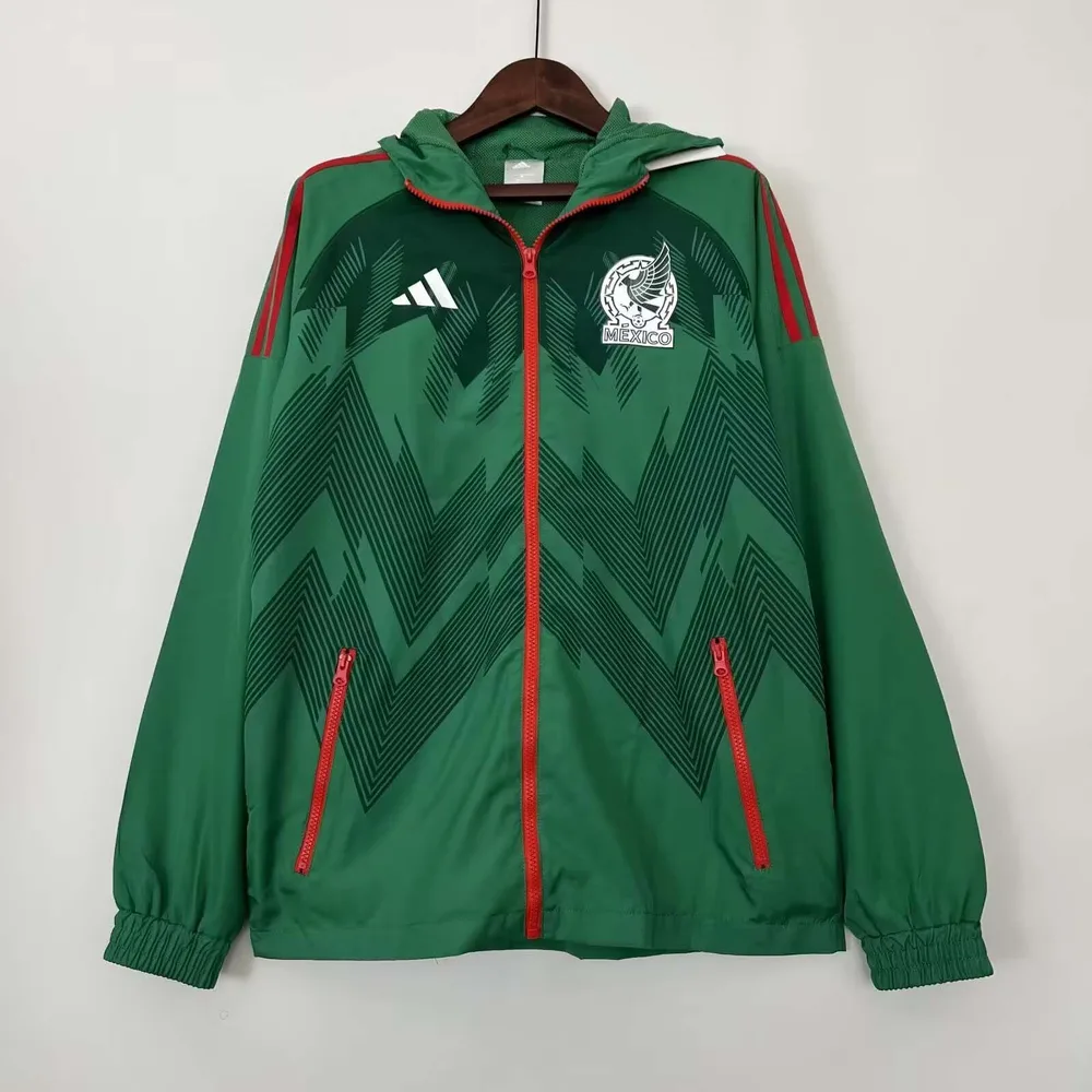 Camiseta de fútbol cortavientos verde de México 2022 AAA calidad fan — main view