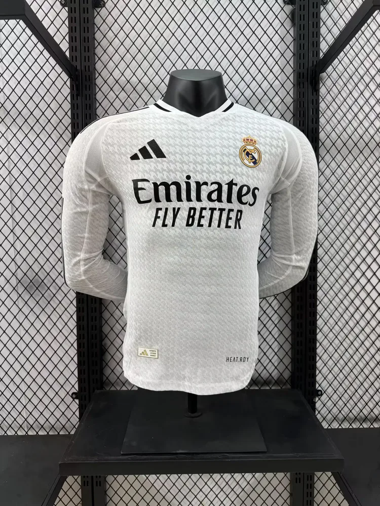 2024/2025 Spielerversion Real Madrid Heim Langarm Trikot  — main view